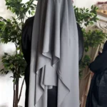 Hijab mousseline gris taupe