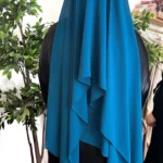 Hijab Mousseline bleu Emeraude