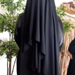 Hijab mousseline noir