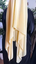 Hijab Mousseline Jaune pastel