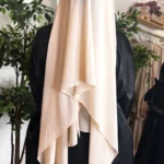 Hijab mousseline beige crème