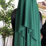 Hijab mousseline vert sapin