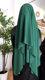 Hijab mousseline vert sapin