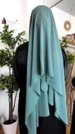 HIJAB MOUSSELINE VERT SAUGE