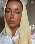 Hijab Mousseline Jaune pastel – Image 2