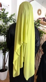 Hijab mousseline vert pomme