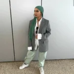 HIJAB MOUSSELINE VERT SAUGE – Image 2