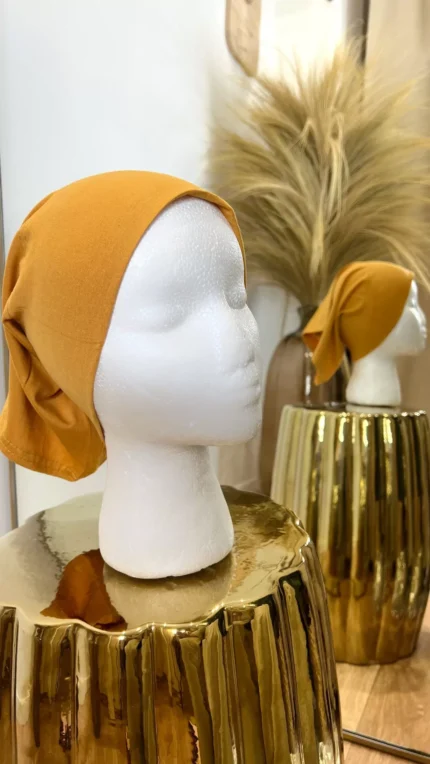 Bonnet Tube jaune moutarde