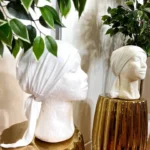 Visuelle bonnet satiné blanc