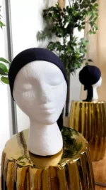 Visuel bonnet satiné bleu nuit