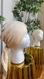 Visuel Bonnet Satiné beige clair