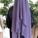 HIJAB MOUSSELINE MAUVE GRIS