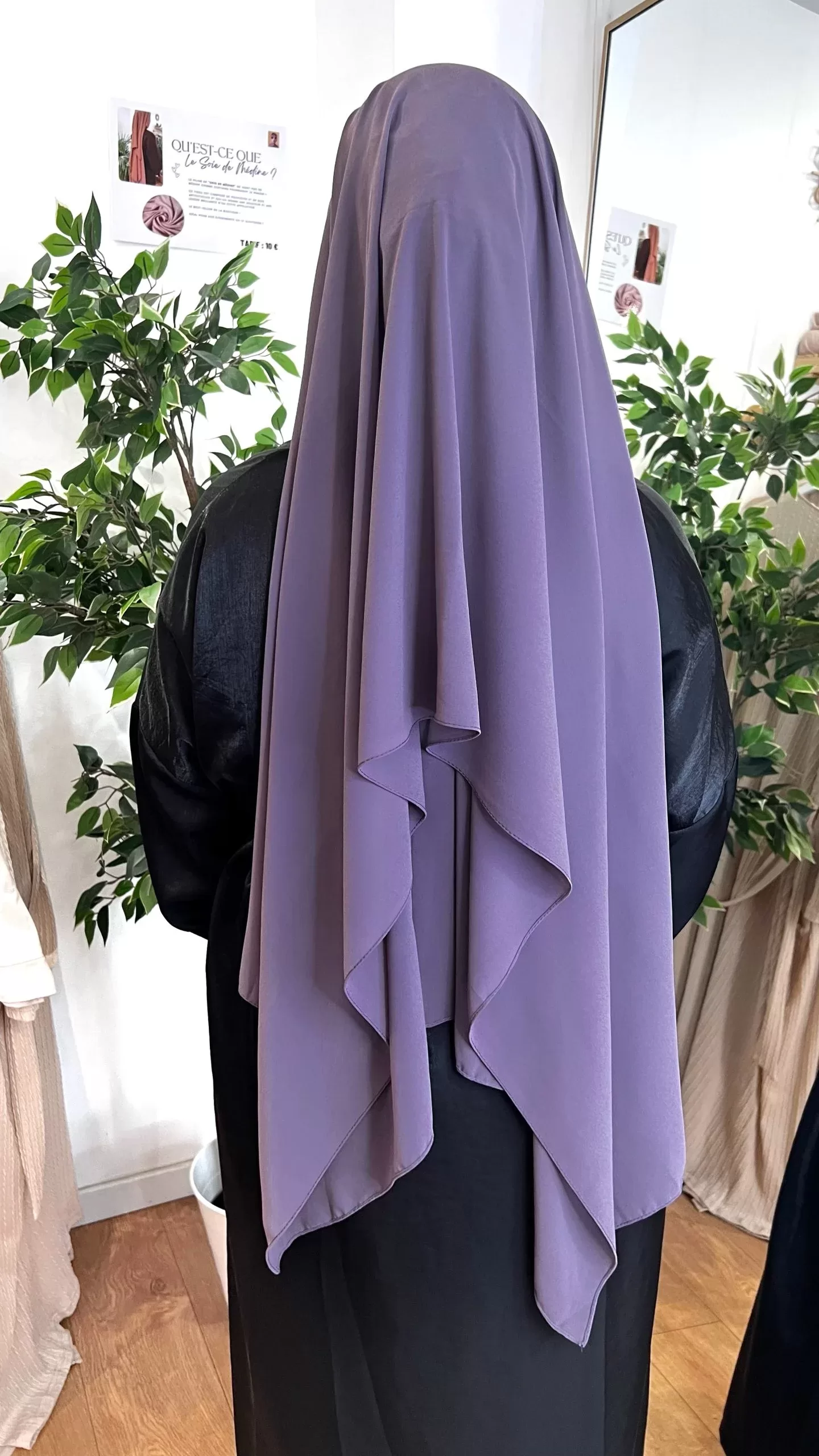 304EA854-5A6E-4860-B049-77046DD0814A HIJAB MOUSSELINE MAUVE GRIS – Image 1