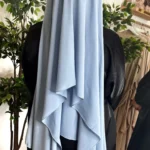 Hijab  Mousseline Bleu Sauge