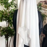 Hijab  Mousseline Blanc Écru