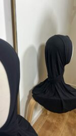 Hijab cagoule bamboo noir – Image 2