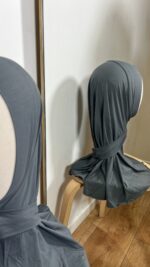 Hijab cagoule bamboo gris – Image 2