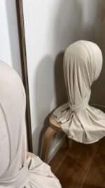 Hijab cagoule bamboo terre cendré – Image 2