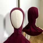 Hijab cagoule bamboo bordeaux