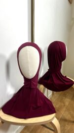 Hijab cagoule bamboo bordeaux