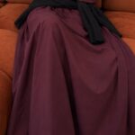 JUPE POP COTON PRUNE