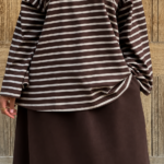 T-SHIRT MARIN MARRON