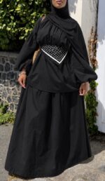 JUPE POP COTON NOIRE