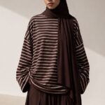 T-SHIRT MARIN MARRON