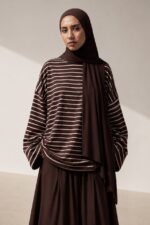 T-SHIRT MARIN MARRON