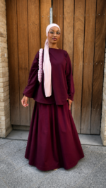 JUPE POP COTON CERISE – Image 4