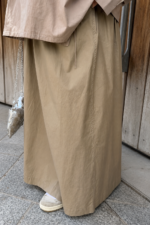 JUPE POP COTON TAUPE KAKI
