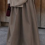 JUPE POP COTON TAUPE