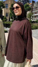 T-SHIRT CLOUD MARRON