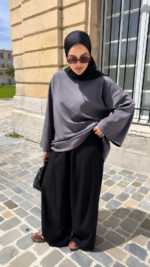 PANTALON BARREL NOIR – Image 2