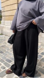 PANTALON BARREL NOIR