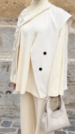 BLAZER SANS MANCHES CREAM