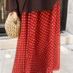 JUPE POIS ICONIQUE ROUGE CORAIL