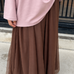 JUPE PIPA TULLE MARRON