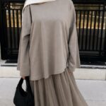 JUPE PIPA TULLE TAUPE