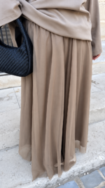 JUPE PIPA TULLE TAUPE