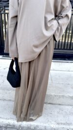JUPE PIPA TULLE TAUPE – Image 2