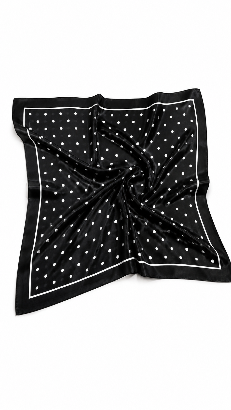 dad3a435-beea-4d66-802d-4cdf10248166 CARRÉ DE SOIE À POIS NOIR – Image 1