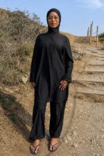 BURKINI ACTIVE 3 PIÈCES - NOIR – Image 3
