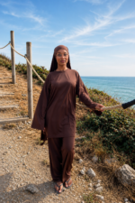 BURKINI OVERSIZE 3 PIÈCES - CHOCOLAT