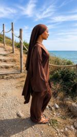 BURKINI OVERSIZE 3 PIÈCES - CHOCOLAT – Image 2