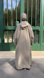 IMPERMÉABLE À CAPUCHE KAKI TAUPE – Image 2