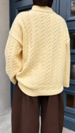 PULL MAILLE ZIP BEURRE – Image 2