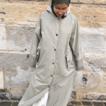 IMPERMÉABLE À CAPUCHE VERT TILLEUL
