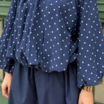 BLOUSE DOTTIE BLEU MARINE