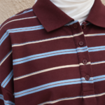LE POLO À RAYURES BORDEAUX
